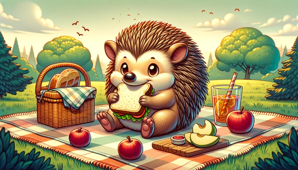 hedgehog eating