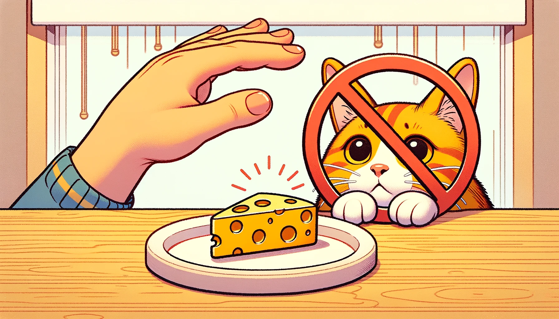 cat not allowed to eat cheese