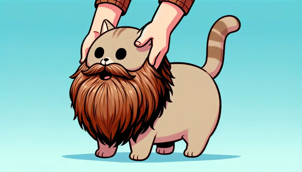 cat wearing a beard