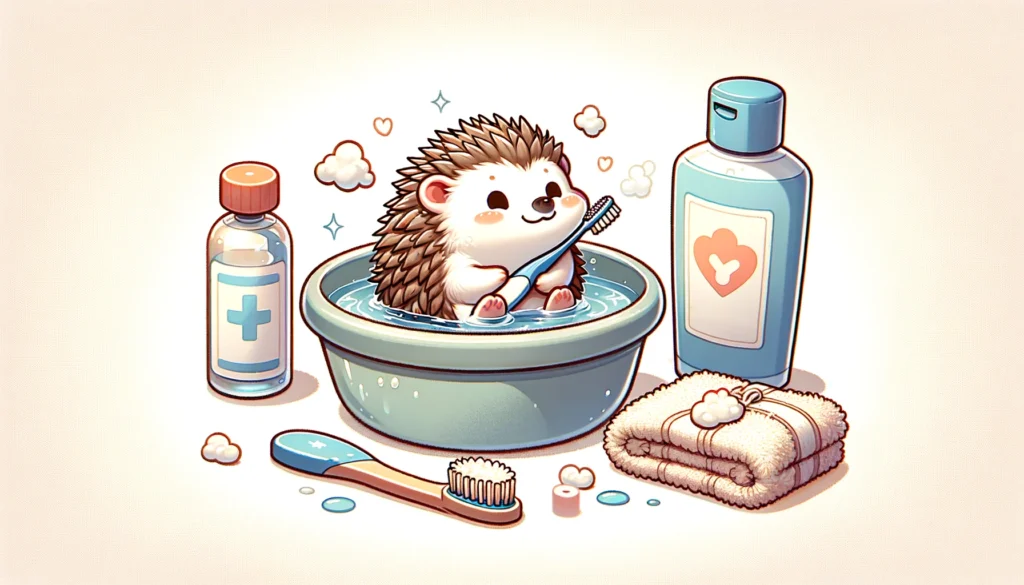 hedgehog bath